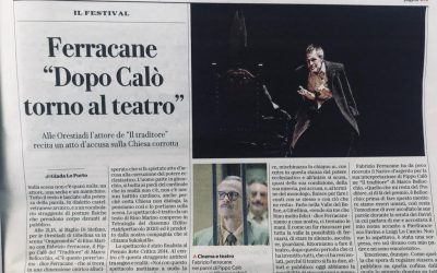 Giulia Lo Porto per La Repubblica intervista Fabrizio Ferracane e il teatro