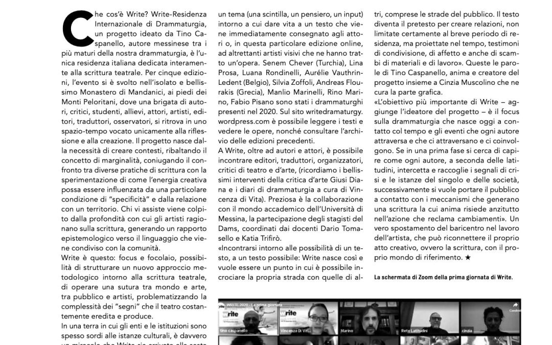 Hystrio su Write per Filippa Ilardo